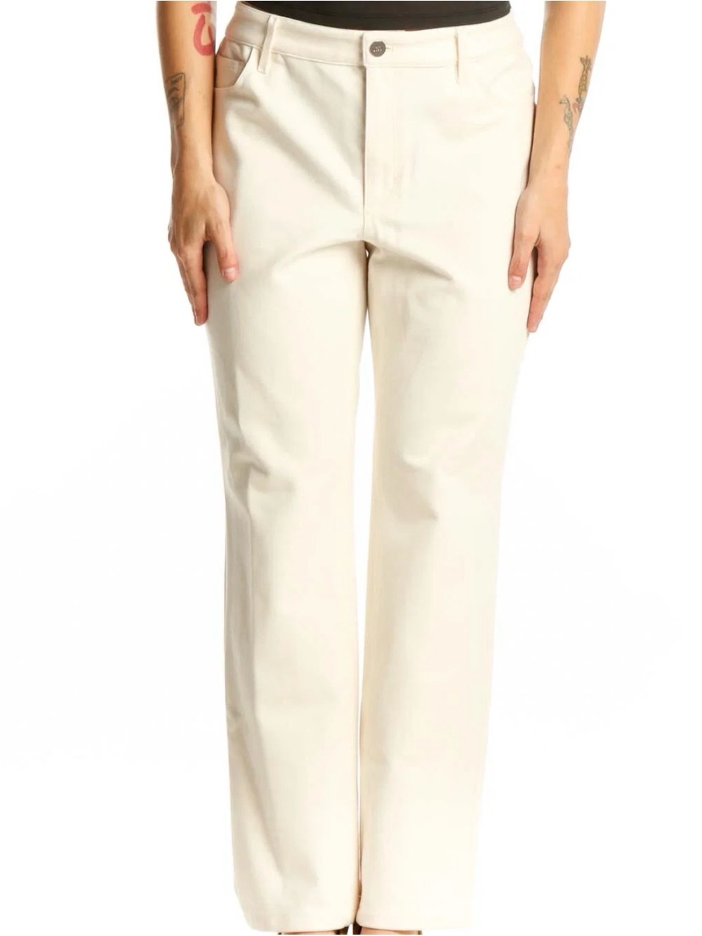 Jones New York Cream Wide-Leg Jeans